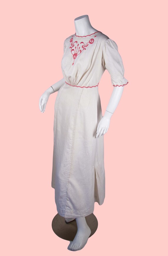 1900s Antique Dress, Edwardian Linen Pigeon Blous… - image 5