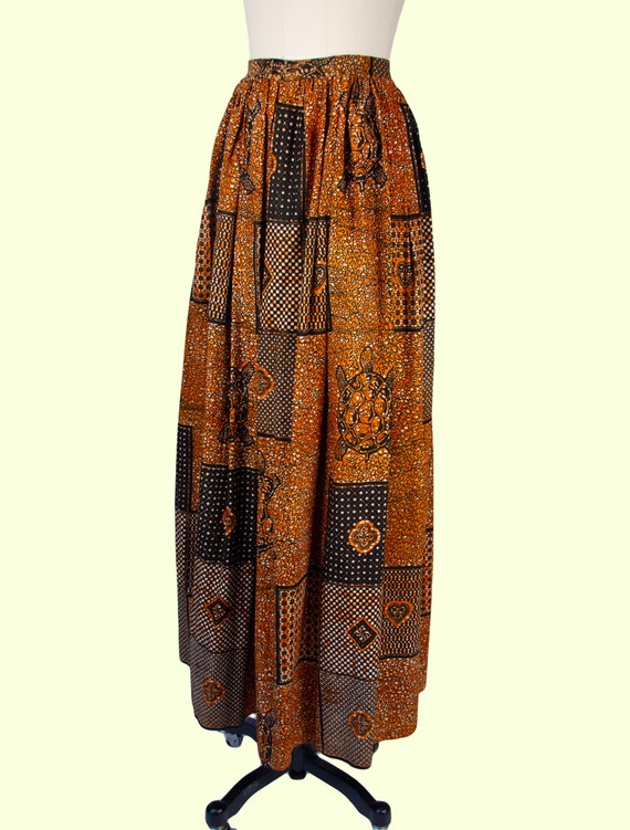 1970s Vintage Skirt, 70s Vintage Maxi Skirt with … - image 6