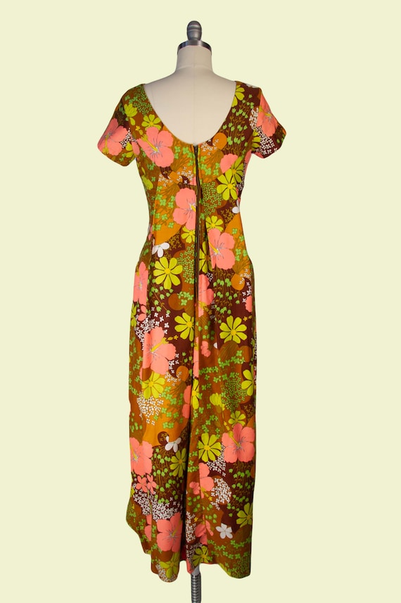 1960s Vintage Dress, 60s Ui-Maikai Hawaiian flora… - image 7