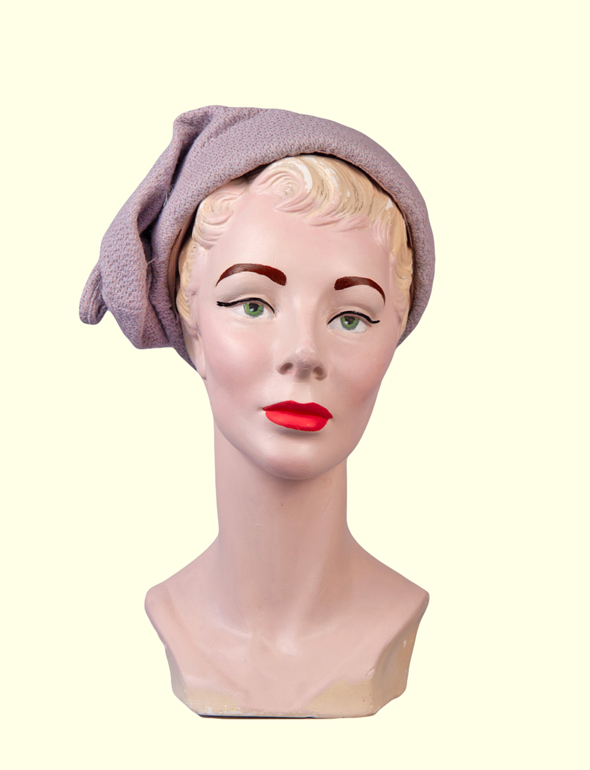 1950s Vintage Hat, 50s Knit Cap From the Set of the  display picture 3