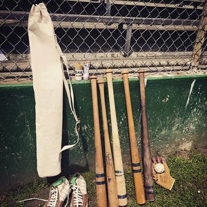 Vintage Baseballschläger Tasche - Natur Canvas