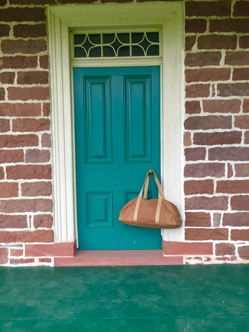 Waxed Canvas Duffel Weekender Tan Cotton Twill 18 oz