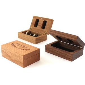 Wooden wedding ring box personalized with engraving image 2