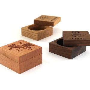 Tooth box personalized with name made of wood zdjęcie 1