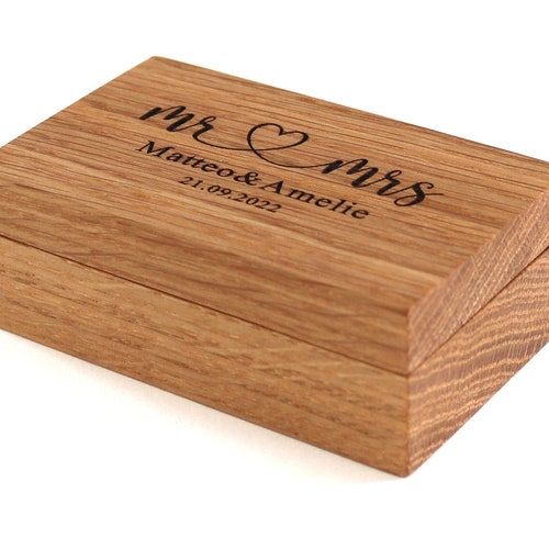 Personalized Triple Flip Wooden Wedding Ring Box for 3 Rings - Etsy