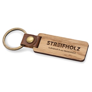 Schlüsselanhänger mit Logo aus Holz mit vielen verschiedenen Motiven