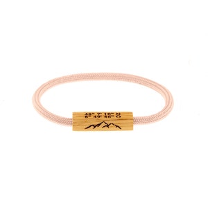 Pulsera de cabo de vela con madera, cierre magnético oculto, diferentes colores y tipos de madera, como pulsera y collar con grabado imagen 10