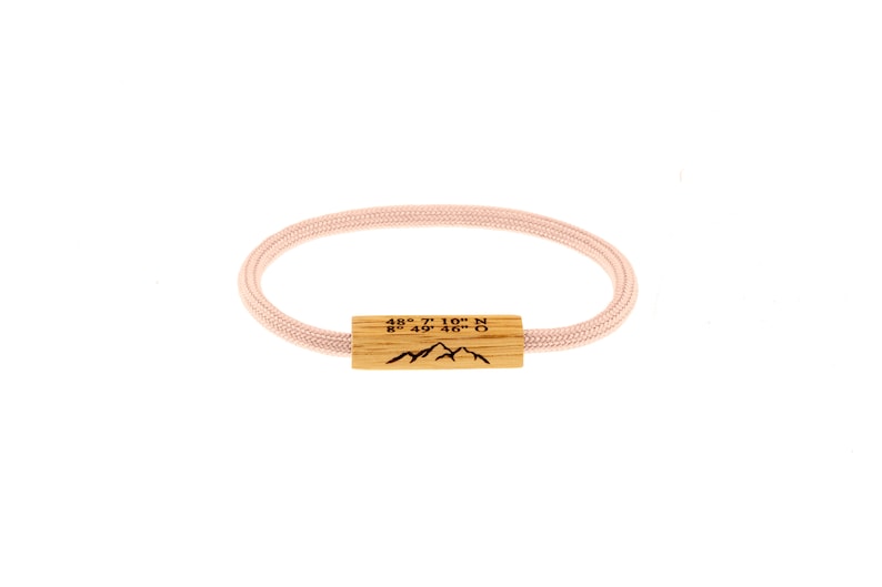 Pulsera de cabo de vela con madera, cierre magnético oculto, diferentes colores y tipos de madera, como pulsera y collar con grabado imagen 10