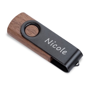 USB Stick mit Namen oder Logo personalisiert aus Holz 32GB individuelle Gravur zdjęcie 7