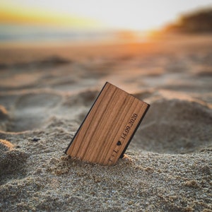 Credit card holder made of wood with personal engraving image 8