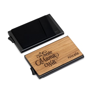 Credit card holder made of wood with personal engraving image 9