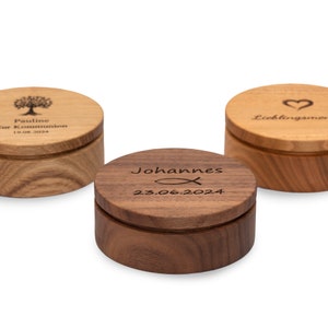 Portagioie personalizzato in legno, regalo per battesimo, comunione, cresima, nonna, matrimonio e molto altro. immagine 7