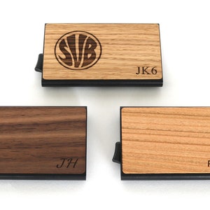 Credit card holder made of wood with personal engraving image 2