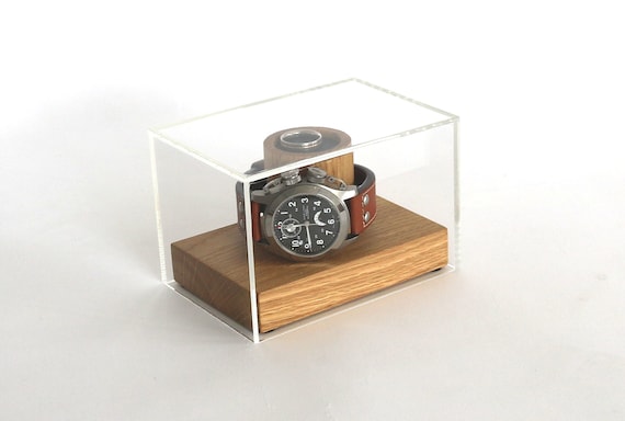 Porta orologio in legno, scatola per orologio personalizzata con incisione  -  Italia