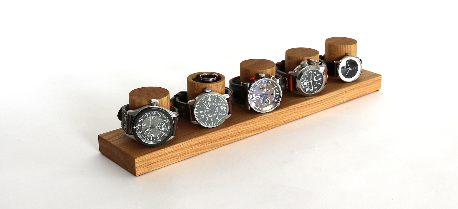 Uhrenbox aus Holz personalisiert Uhrenständer Aufbewahrung