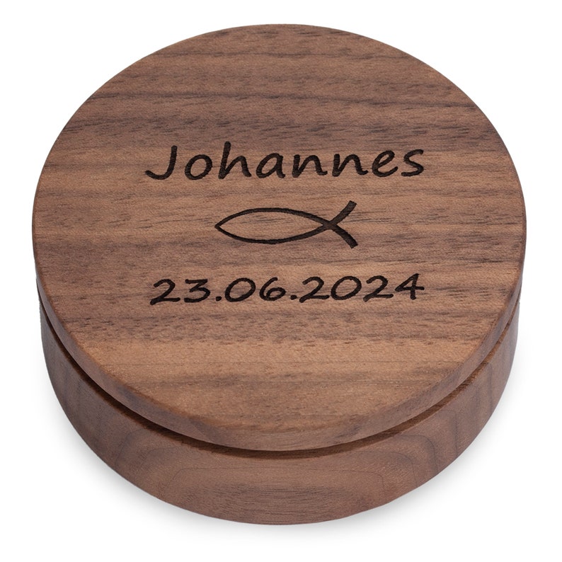 Wooden jewelry box, personalized gift for baptism, communion, confirmation and much more. image 9