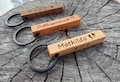 Wooden Keychains, Personalized with Custom Engraving, Keyrings or Leather Strap, Many Designs and Wood Types to Choose From product logo