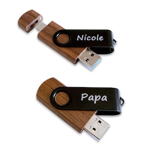 Wooden USB Stick – Custom Engraved – USB 3.0 / USB-C – 32GB