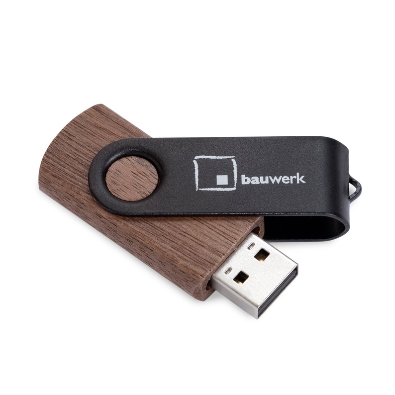 USB Stick mit Namen oder Logo personalisiert aus Holz 32GB individuelle Gravur zdjęcie 6
