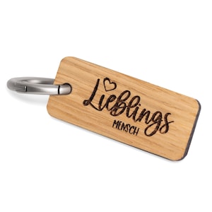 Keychain with wooden key ring personalized with your own engraving, many different motifs to choose from image 5