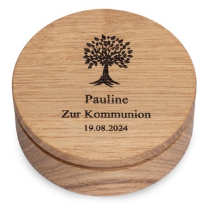 Wooden jewelry box, personalized gift for baptism, communion, confirmation and much more. image 5