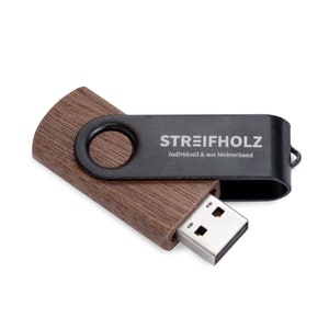 USB Stick mit Namen oder Logo personalisiert aus Holz 32GB individuelle Gravur zdjęcie 3