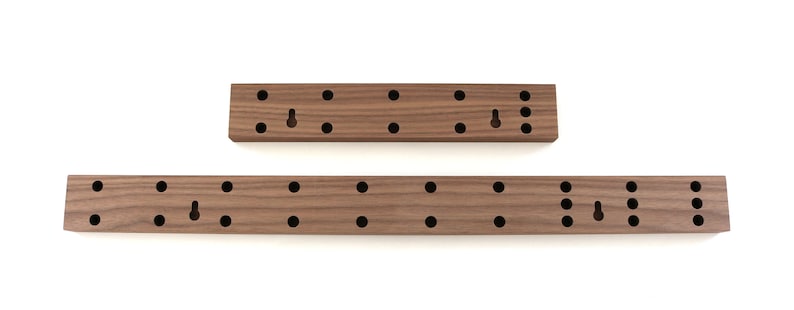 Messerleiste aus Holz mit starken Magneten, VOLLHOLZ in Eiche, Nussbaum & Kirschbaum für 5-10 Messer Bild 9