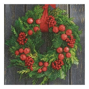 Tovaglioli di carta per decoupage, tecniche miste, journaling, creazione di biglietti, scrapbooking, collage, carta velina, Natale, ghirlanda per porte