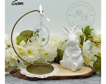 Gör-det-själv-påskäggsprydnad, fyllbar plastdekoration (6 cm)