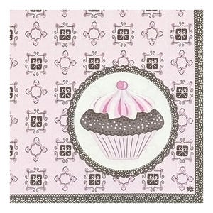 Papierserviette für Decoupage, Mixed Media, Journaling, Kartengestaltung, Scrapbooking, Collage, Bastelgewebe, Cupcake, Süßigkeiten