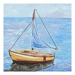 Papieren servet voor decoupage, gemengde techniek, journaling, kaarten maken, scrapbooking, collage, knutselpapier, zeilboten, lucht, zee, oceaan, eiland