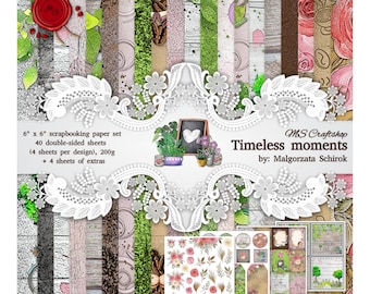 Tijdloze Momenten, Papierblok, 6x6, Scrapbooking, Kaarten maken, Dagboek bijhouden en Mixed Media