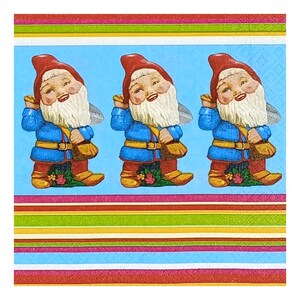 Paper Napkin for Decoupage, Mixed Media, Journaling, Card Making, Scrapbooking, Collage, Craft Tissue,  Leprechauns, Dwarves