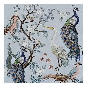 Tovaglioli di carta per decoupage, tecniche miste, journaling, creazione di biglietti, scrapbooking, collage, carta velina, pavoni, aironi, uccelli, fiori