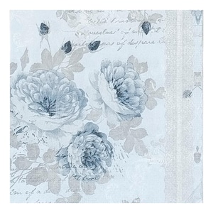 Paper Napkin for Decoupage, Mixed Media, Journaling, Card Making, Scrapbooking, Collage, Craft Tissue, Flowers, Vintage