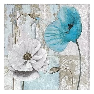Paper Napkin for Decoupage, Mixed Media, Journaling, Card Making, Scrapbooking, Collage, Craft Tissue, Flowers, Vintage