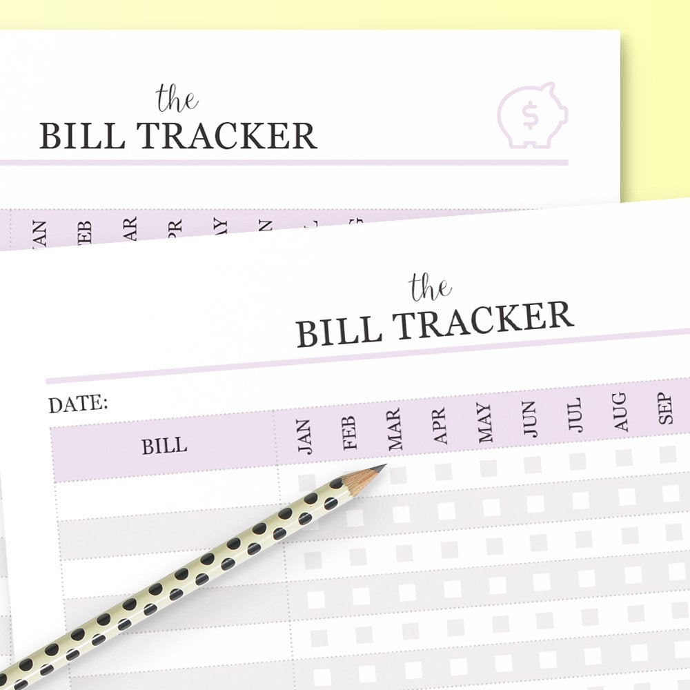 The Bill Tracker Single Insert the Ultimate Planner - Etsy