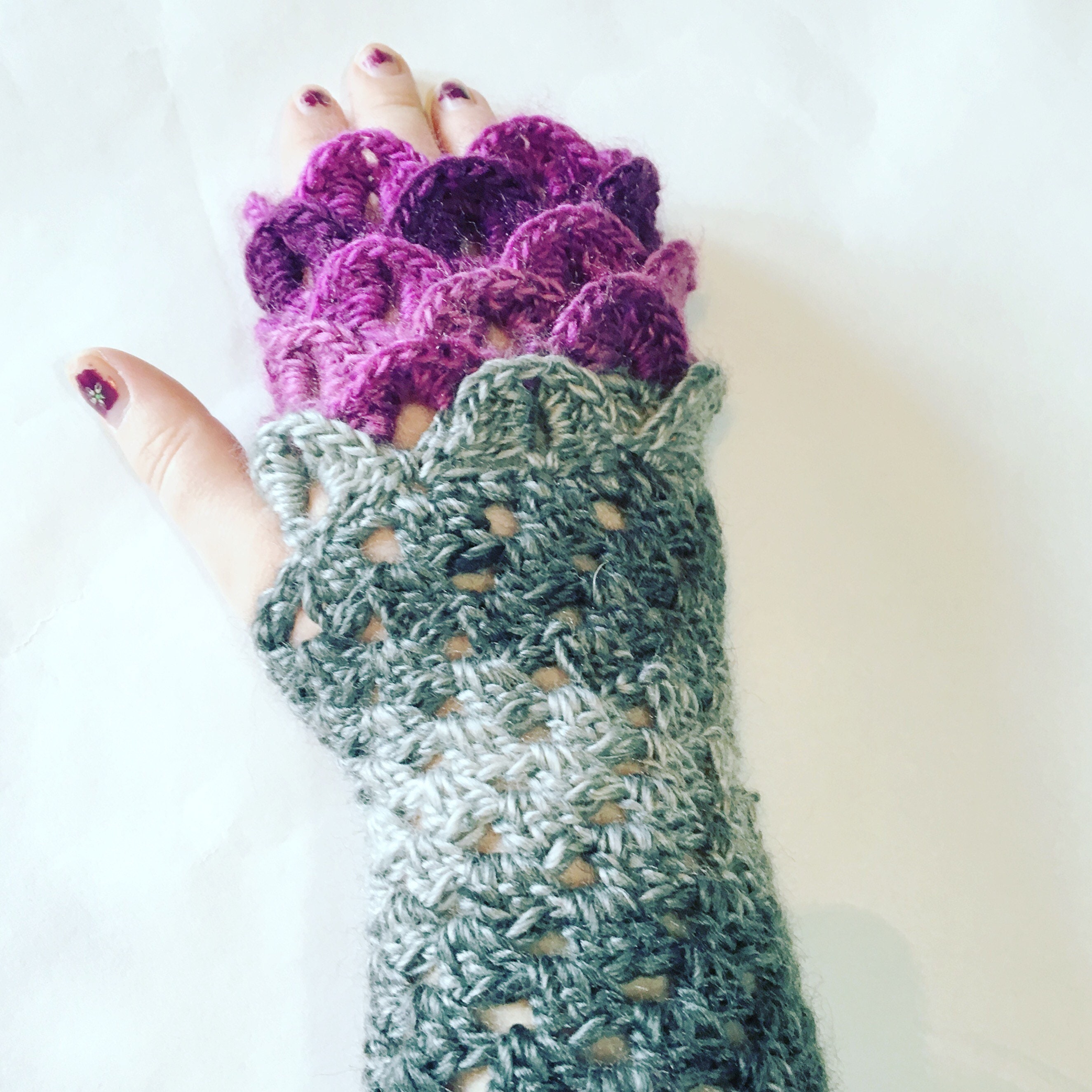 PDF Dragon Scale Gloves Crochet Pattern Etsy