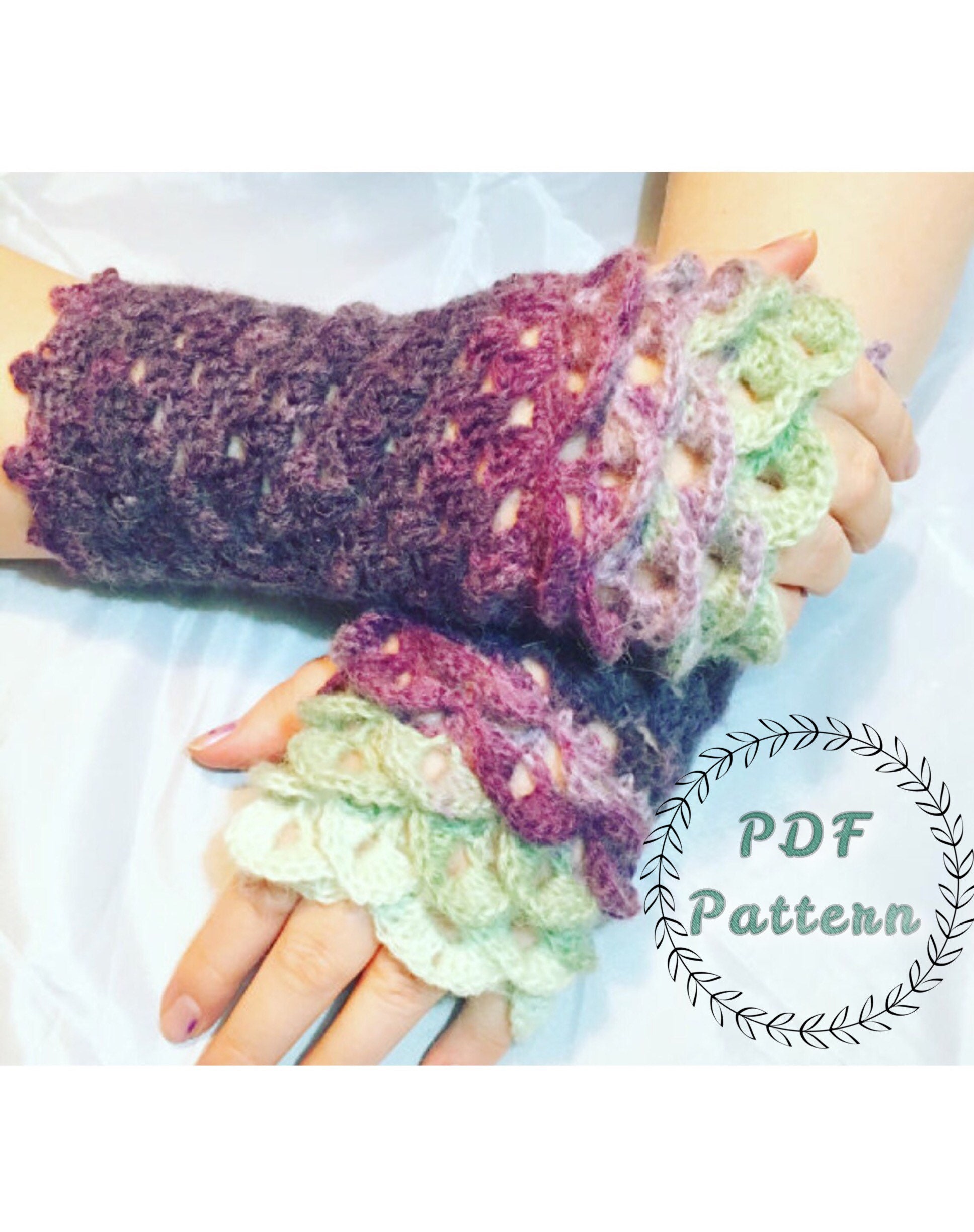 PDF Dragon Scale Gloves Crochet Pattern Etsy