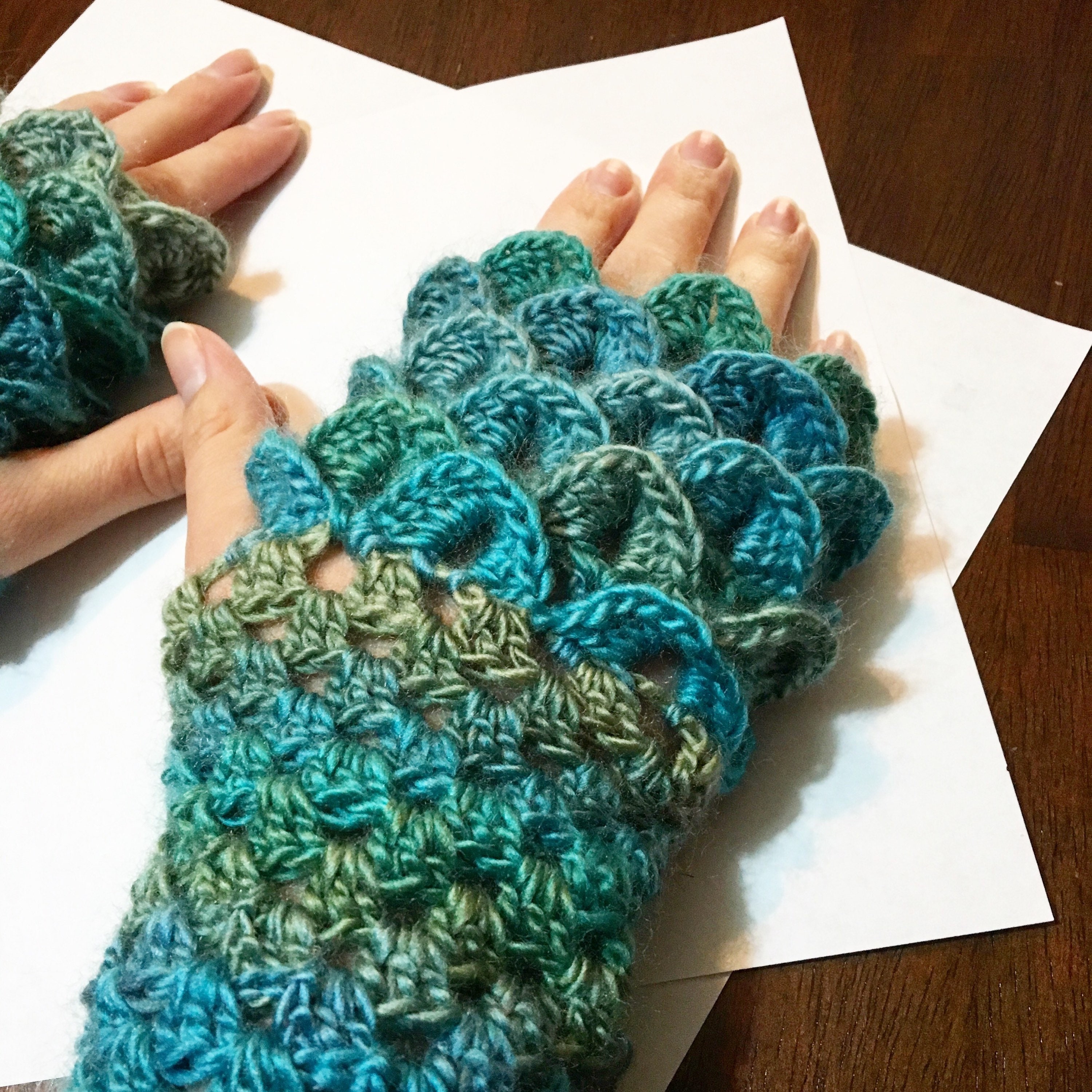 PDF Dragon Scale Gloves Crochet Pattern Etsy