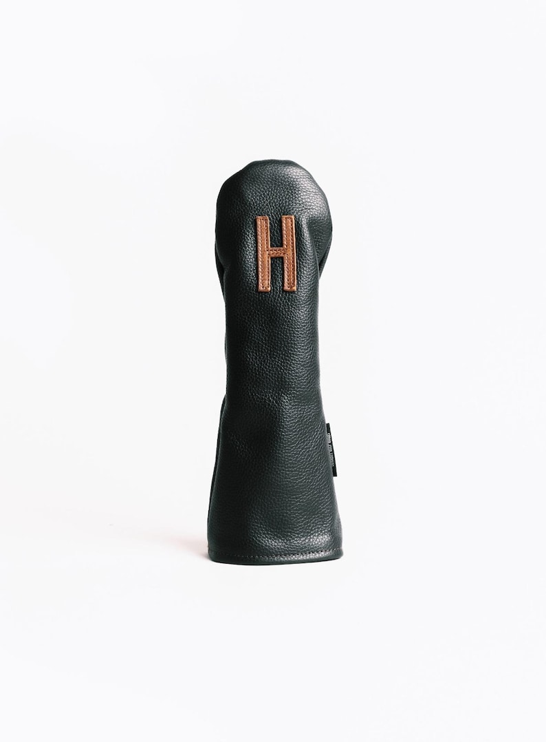 Leather Golf Headcover in Napa Black Hybrid Headcover