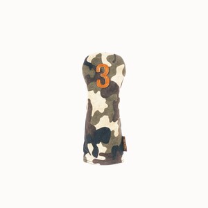 Personalized Golf Headcover 3 wood, Handcrafted Canvas Golf Club Headcover in Camo, Golf Gifts for Men, Fathers Day Gift, Gift for Dad