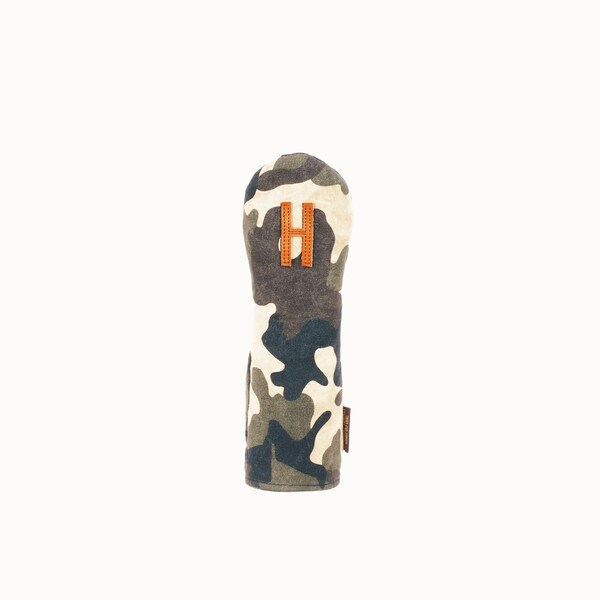 Personalized Golf Hybrid Headcover in Camo, Golf Club Accessory Canvas Cover, Golf Gifts for Men, Fathers Day Gift for Dad, Gift for Husband