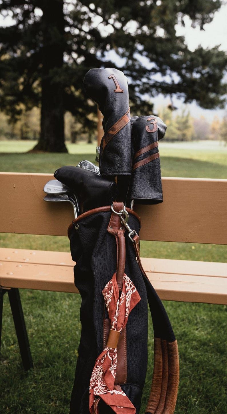Leather Golf Headcover in Napa Black image 4