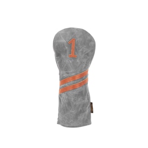 Personalisierte Golf Headcover Fahrer, handgefertigte Canvas Drive Cover in Anthrazit, Golfschläger, Golf Zubehör, Geschenke für Männer, Vatertagsgeschenk