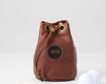 Personalized Golf Valuables Pouch, Golf Bag Golf Gift, Leather Gift, Personalized Gift, Golf Gifts for Men, Handcrafted, Father&#39;s Day gifts
