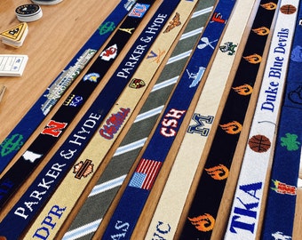 Custom Needlepoint Belt, Personalized Belt, Gifts for Men, Gift for Husband, Father’s Day Gift, Gift for Dad, Sportswear