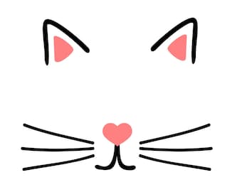 wallpapers Simple Cat Face Silhouette simple cat face etsy