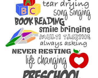 Download Free Pre K Teacher Svg Etsy SVG Cut Files