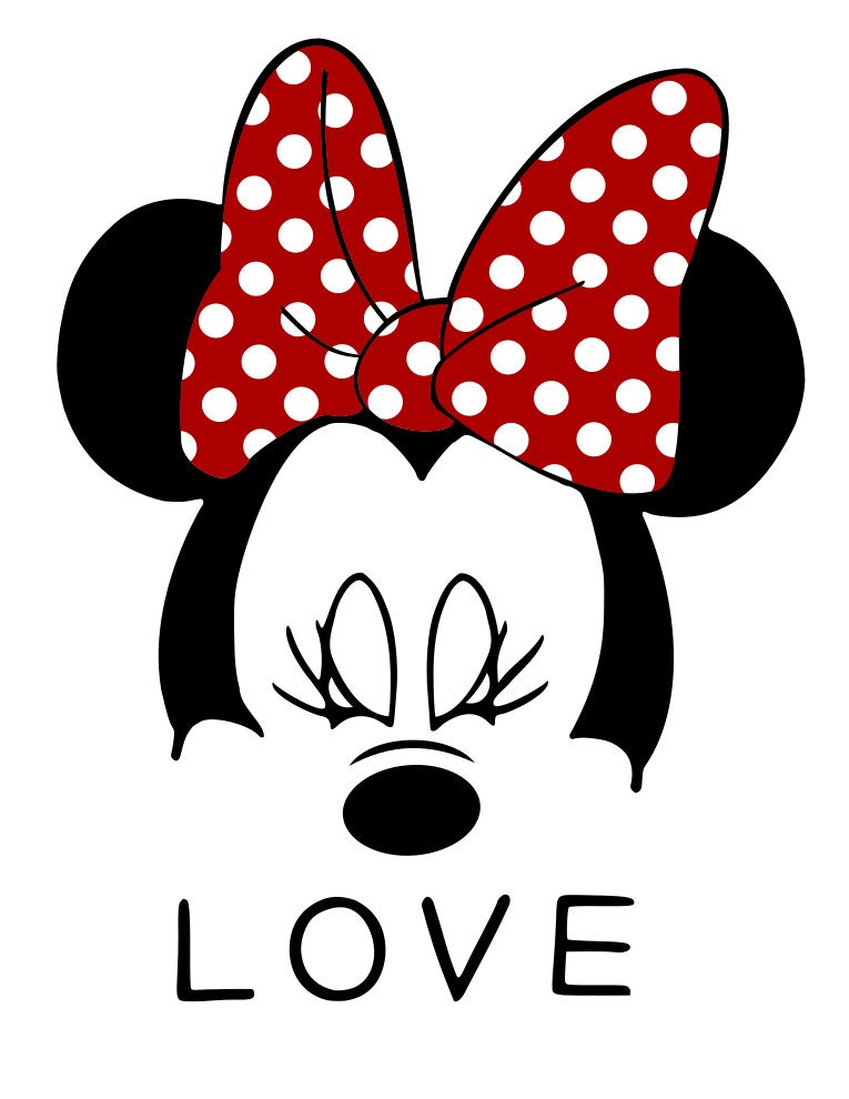Minnie Mouse Face svg file | Etsy